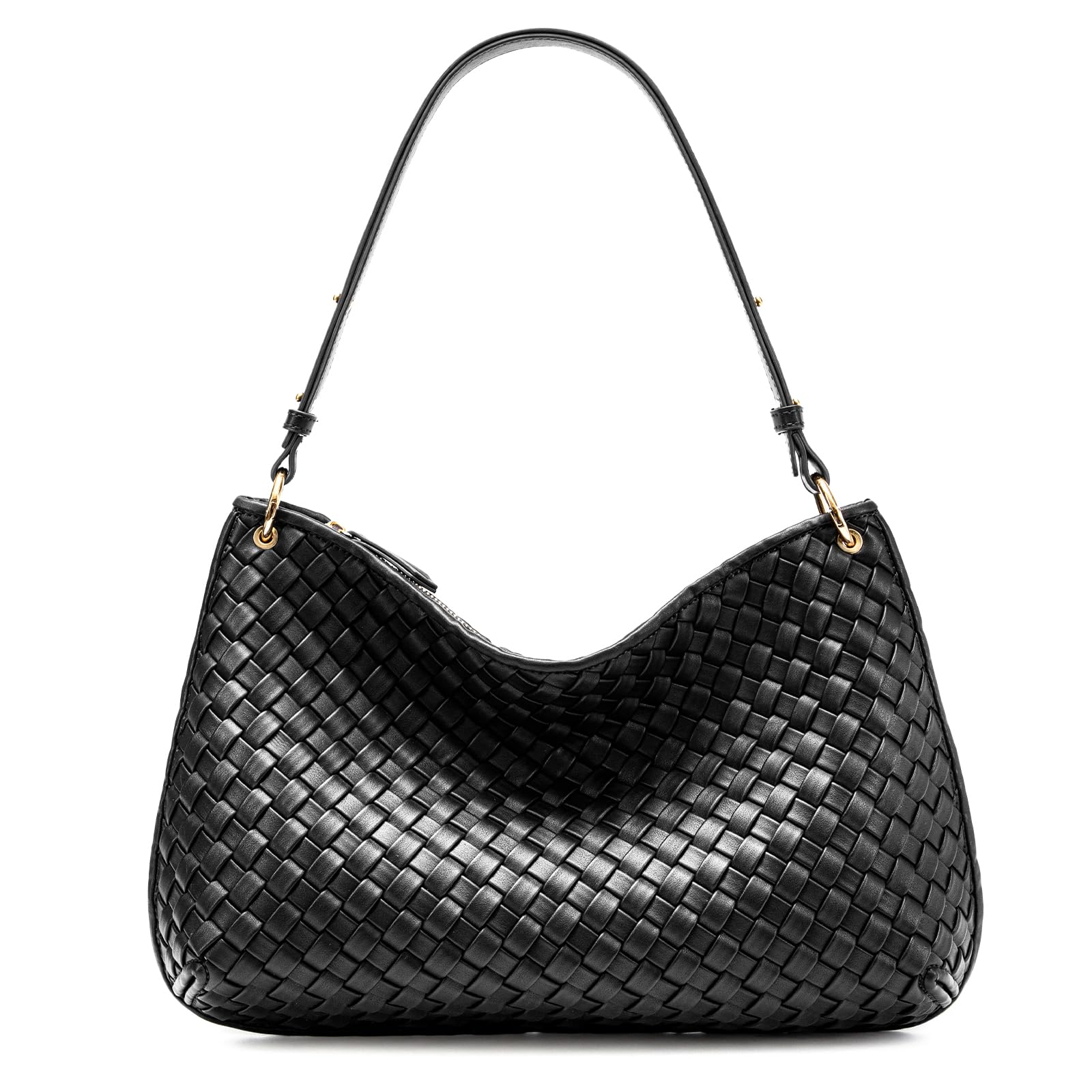 Stylish Woven Leather Shoulder Bag for Women - Fashionable Clutch & Small Handbag for Daily Use, Work, and Evening Events