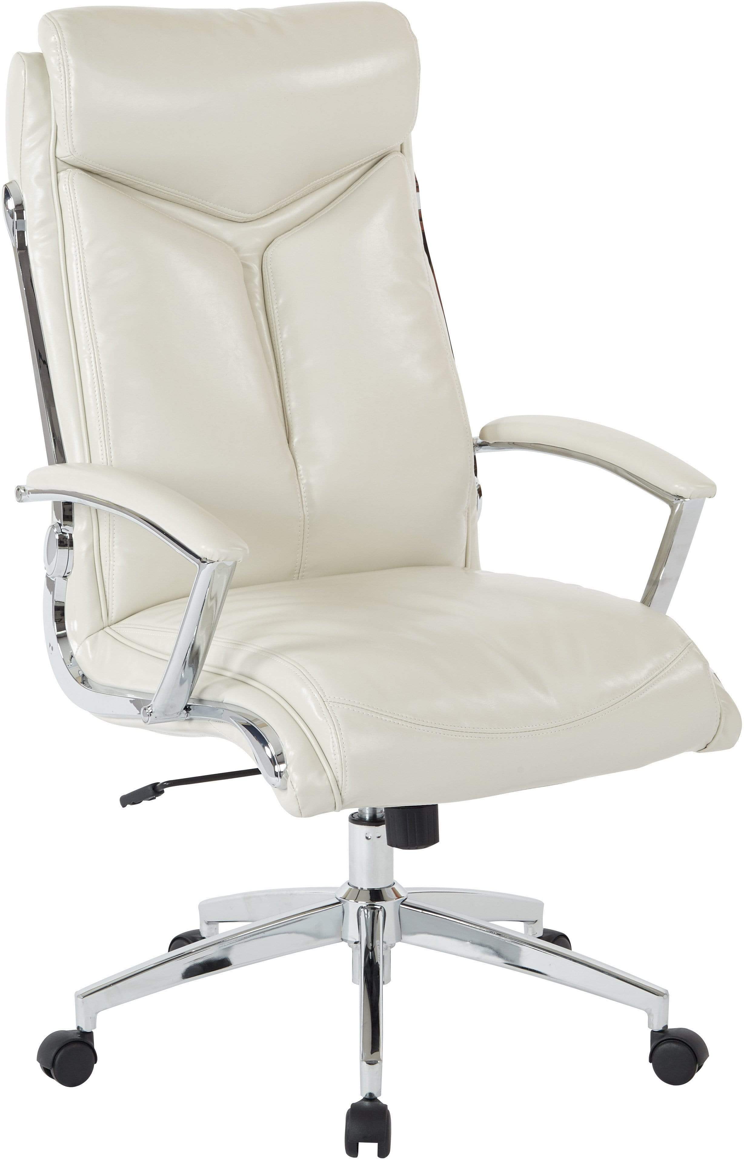Office Star Work Smart™ Executive High Back Chair - Faux Leather Ergonomic Office Chair [FL90071C] for Home & Business Workspaces