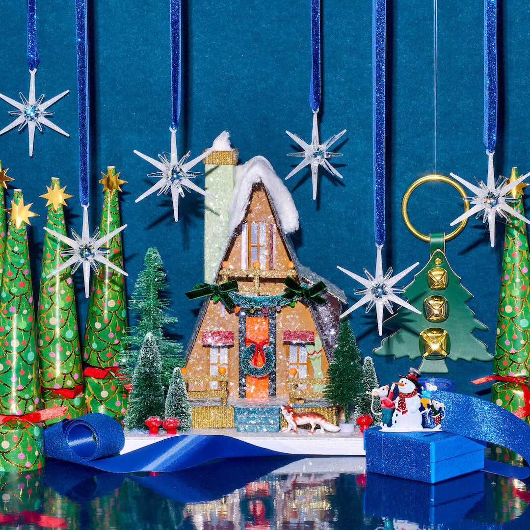 Starburst Christmas Ornaments - Set of 6 Holiday Tree Decorations for Xmas, Home, Party & Gift Giving