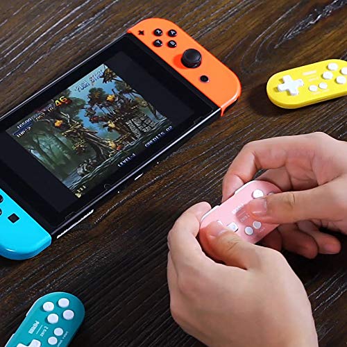 8Bitdo Zero 2 Mini Bluetooth Gamepad for Switch, Windows, Android, MacOS, Steam, Raspberry Pi (Pink) - Compact Controller for Gaming on the Go, Retro Gaming, and Multi-Platform Compatibility