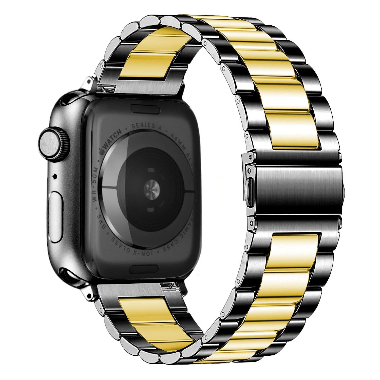 Stainless Steel Apple Watch Band Compatible with Series 10/9/8/7/6/5/4/3/SE/Ultra - 38mm 40mm 41mm 42mm 44mm 45mm 46mm 49mm Replacement Metal Strap for Women & Men - Perfect for Workouts, Office Wear and Everyday Fashion Accessory