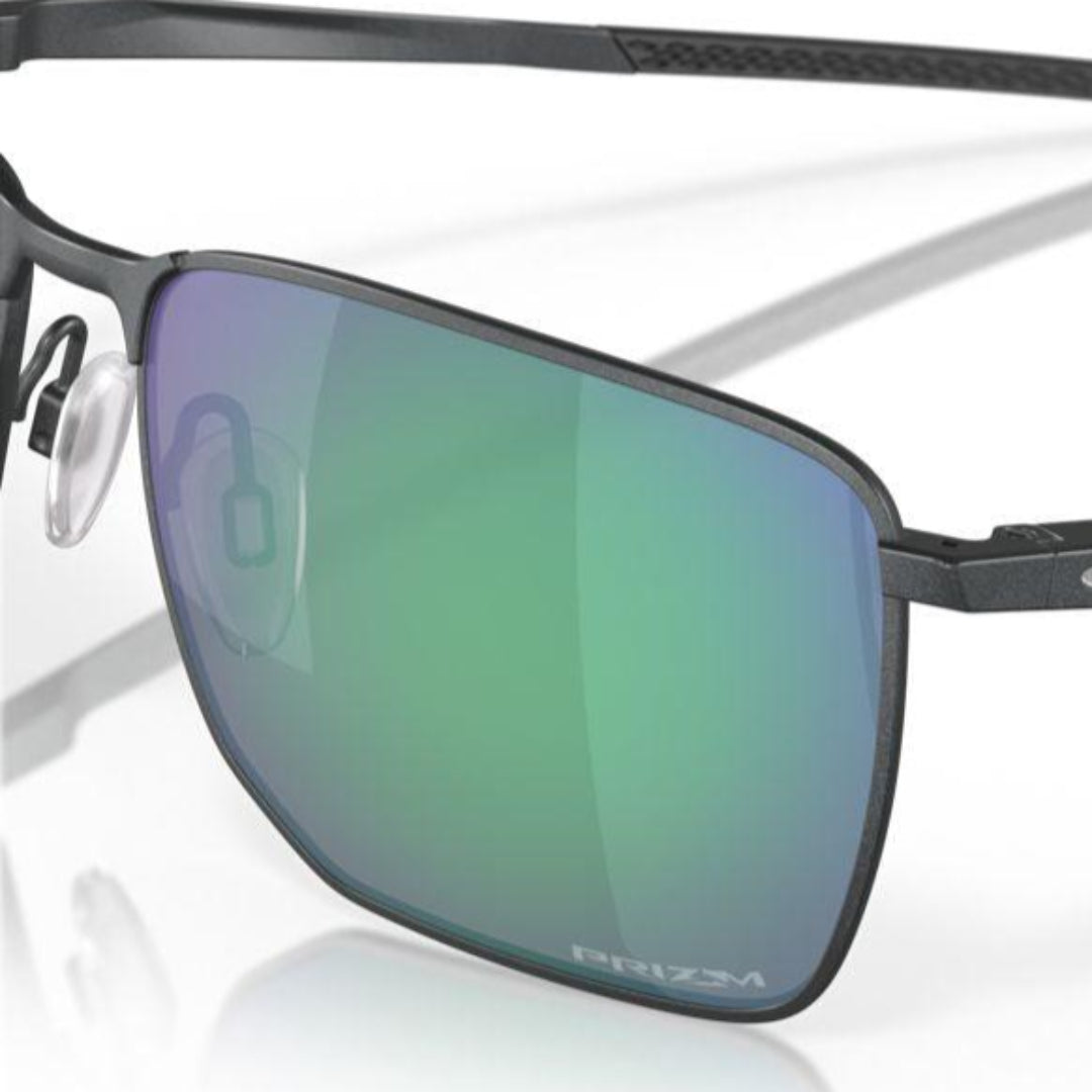 Oakley Ejector Satin Light Steel/Prizm Jade Sunglasses 0OO4142 414213 - Polarized Sports & Outdoor Performance Shades for Running, Cycling & Driving