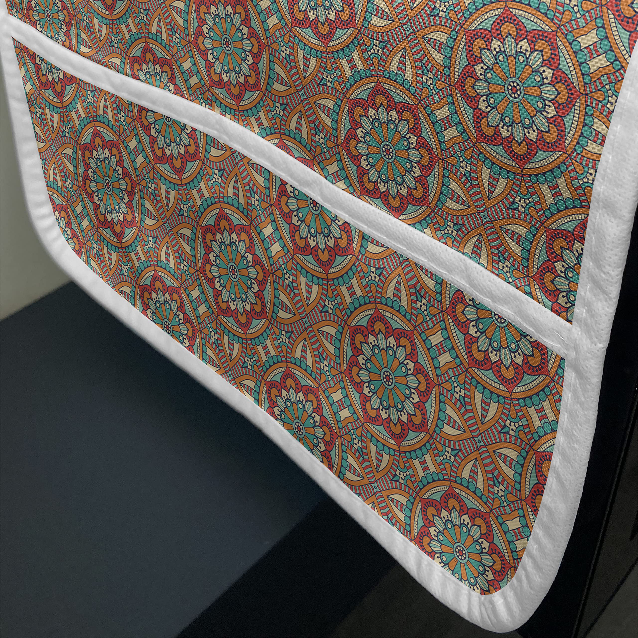 Ambesonne Tribal Microwave Cover - Waterproof Kitchen Organizer with Pockets, 36