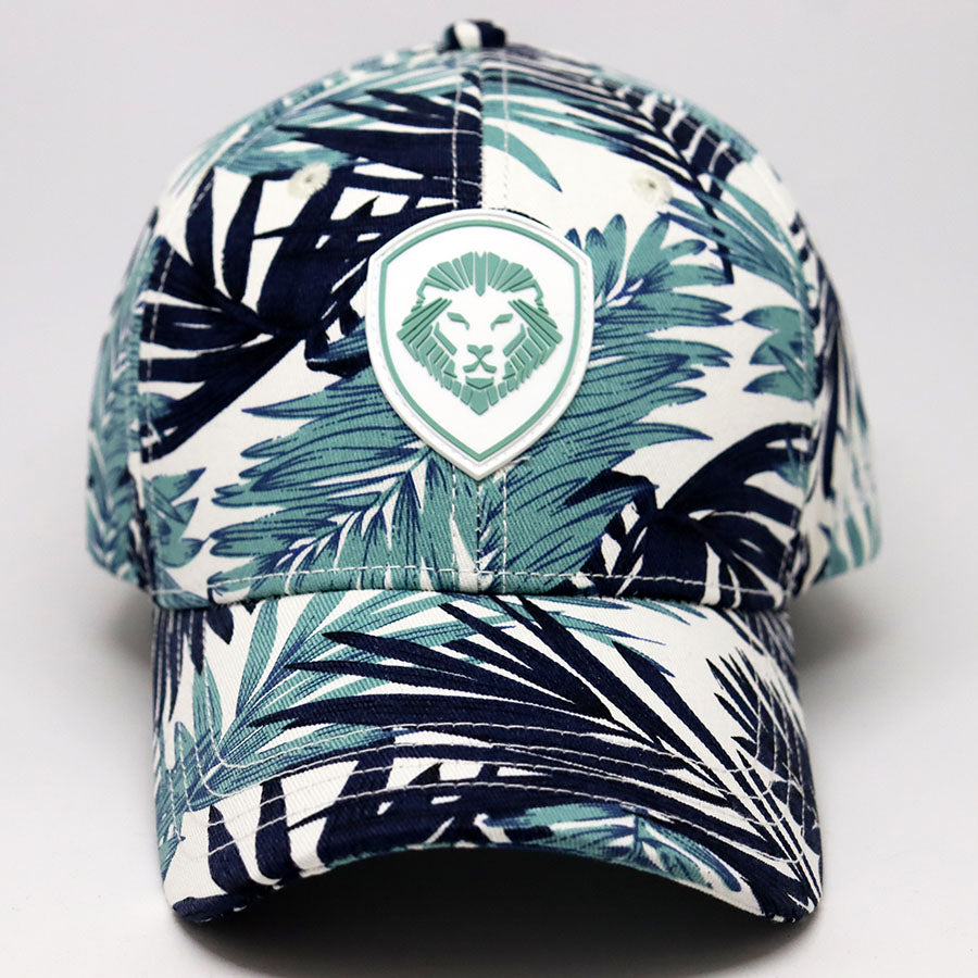 VT Shield Logo Tropical Print Snapback Hat - Stylish Adjustable Baseball Cap for Men & Women - Perfect for Beach, Summer Outfits & Outdoor Activities