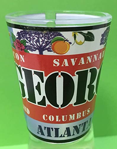 Georgia State Flag 2 Oz Shot Glass - Perfect for Tailgating, Parties & Collectors
