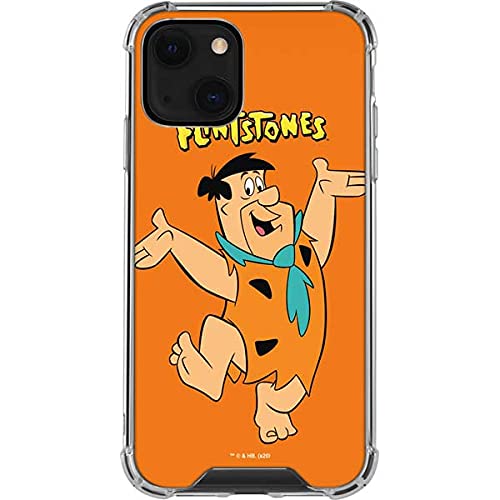 Official The Flintstones Fred Flintstone Design Clear Phone Case for iPhone 13 Mini - Slim Protective Cover with Scratch Resistance | Perfect for Everyday Use, Travel & Showcasing Your Favorite Cartoon Character
