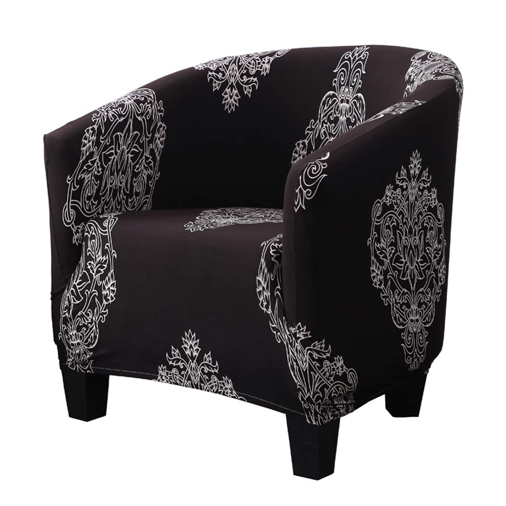 Velvet Stretch Armchair Slipcover - Washable Spandex Club Chair Cover with Argyle Pattern, Wingback Sofa Protector for Living Room, Bedroom & Office - Furniture Protector, Removable & Easy to Clean