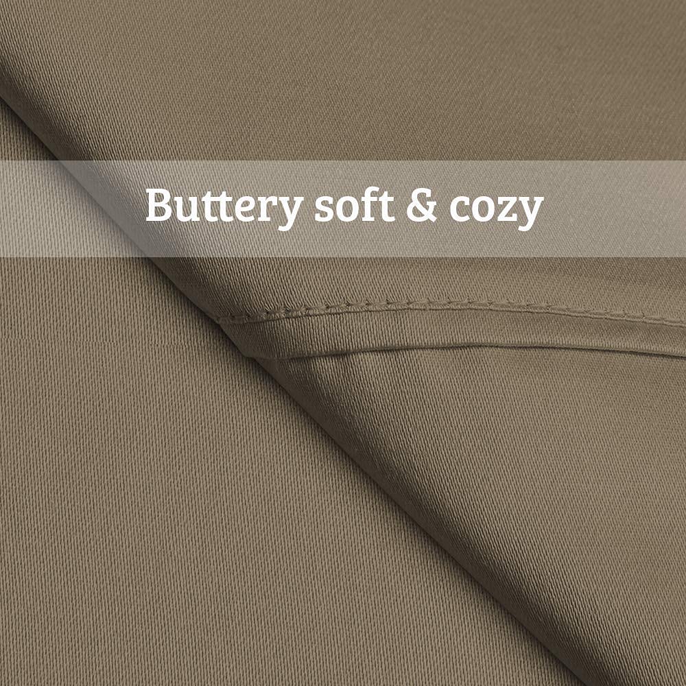 Bare Home King Sheet Set - 1800 Ultra-Soft Microfiber Bed Sheets & Comforter Set (King, Taupe) - All Season Luxury Bedding for Master Bedroom, Guest Room & Hotel Use