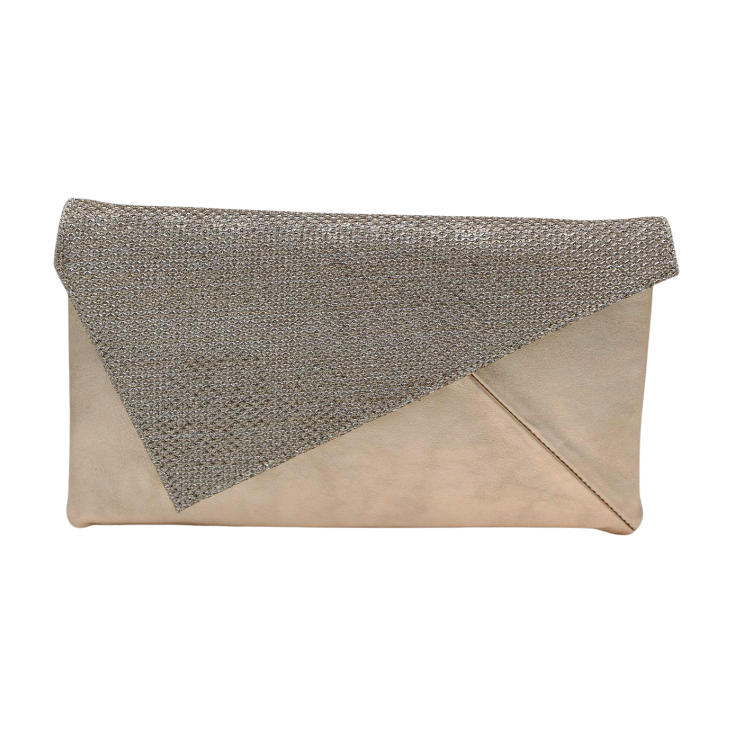 Marian Gold Leather Envelope Clutch Bag for Women - Elegant Shimmer Evening Clutch - Perfect for Parties, Weddings & Special Occasions