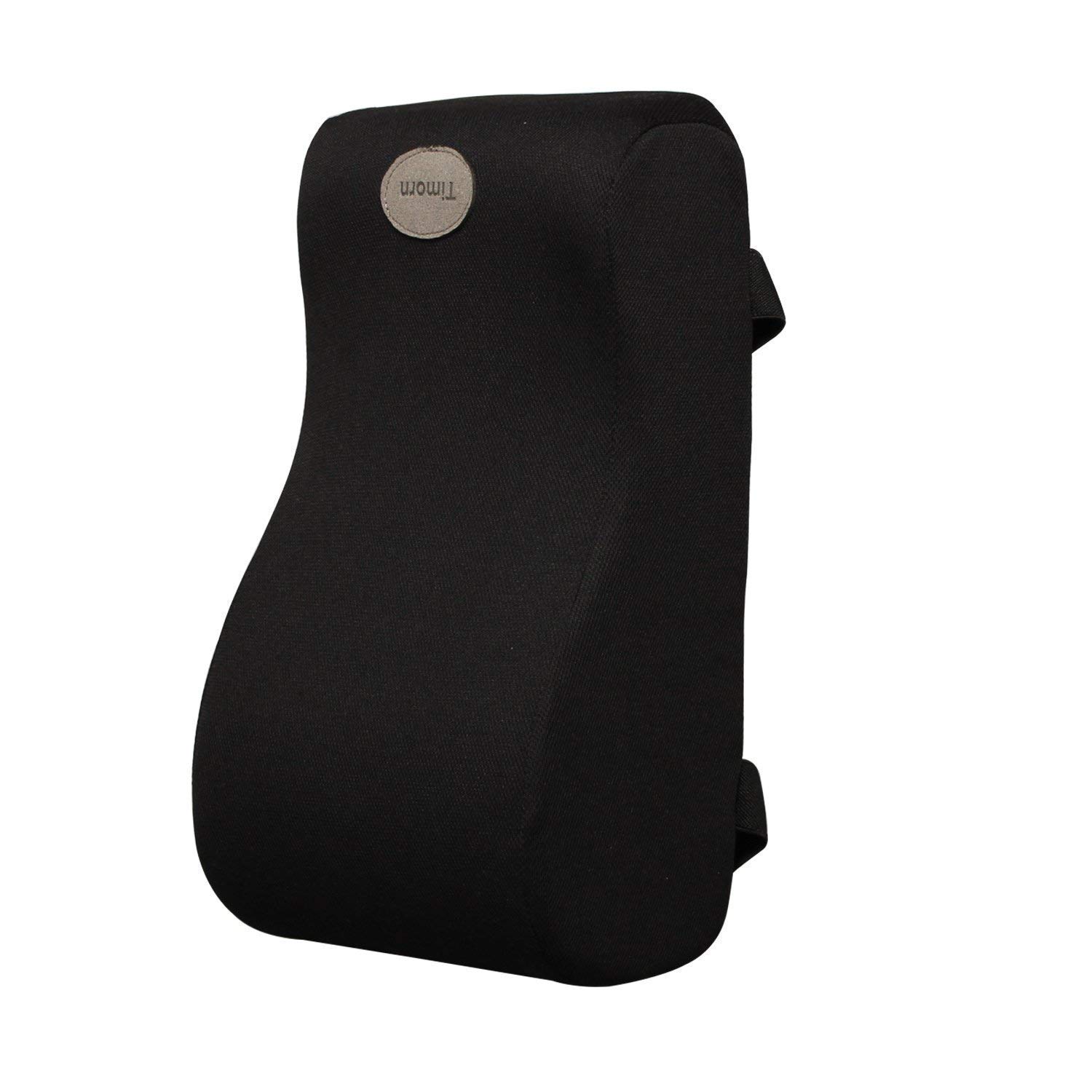 Timorn Memory Foam Car Armrest Cushion - Black Comfort Pillow for Center Console Support | Ergonomic Driving Comfort for Long Trips & Commutes