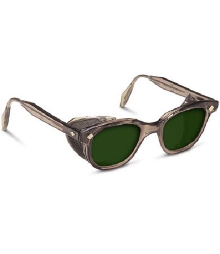 12-Pack Traditional Safety Glasses with IR Filter Shade 3.0 Smoke Lenses & Built-In Wire Mesh Sideshields - ANSI Approved for Welding, Construction & Industrial Work Protection