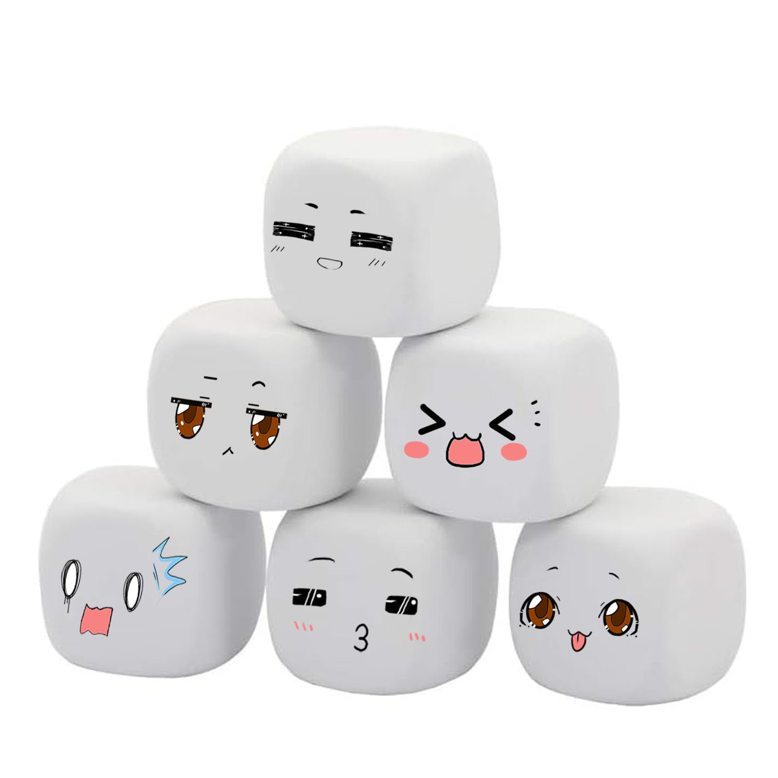 White EVA Foam Dice Blocks for Kids - 12PCS 1.96 Inch Safe Building Toys for Creative Painting, Graffiti Art & Party Games - Perfect for DIY Crafts, Classroom Activities & Birthday Party Decorations