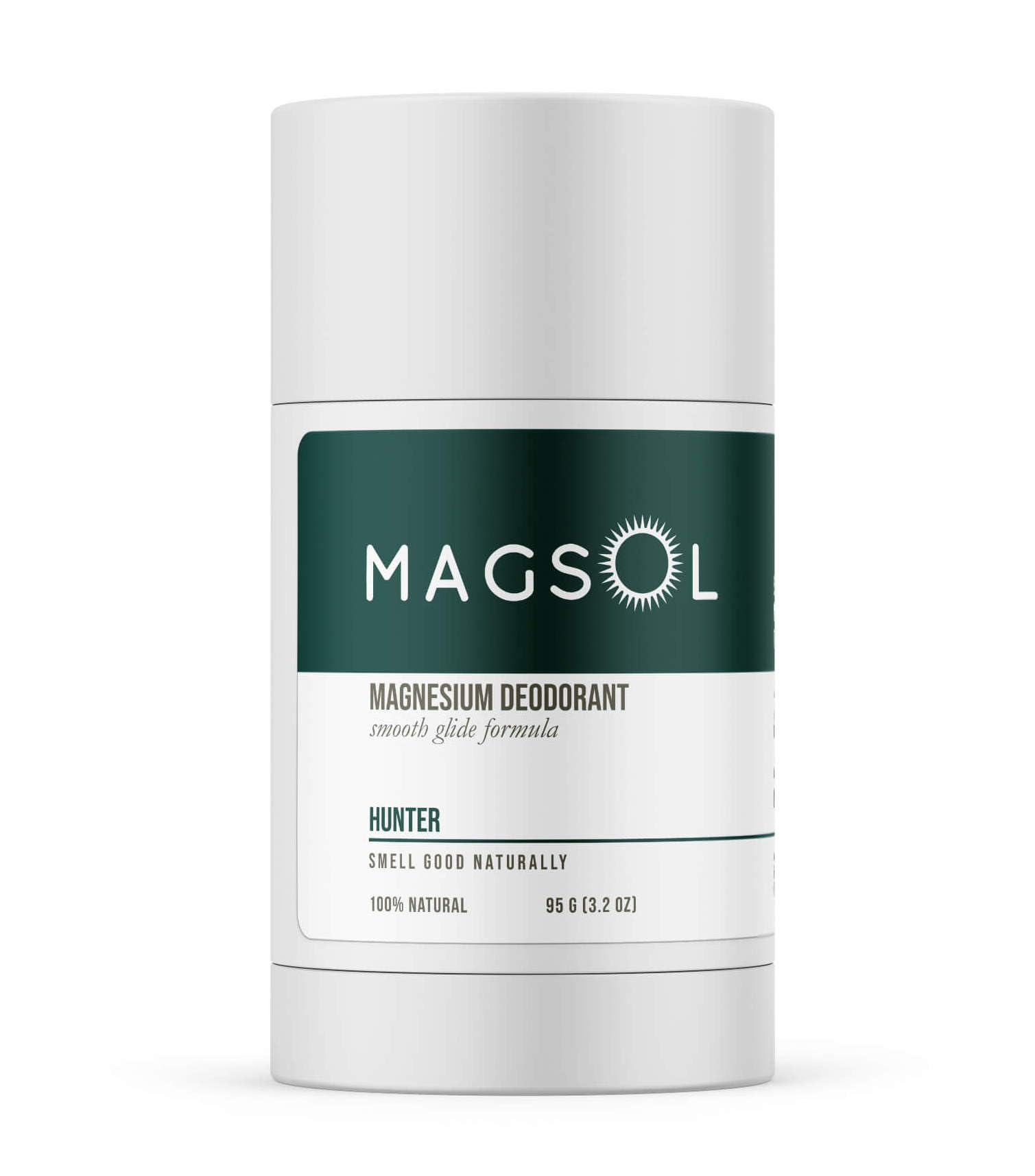 MAGSOL Aluminum Free Natural Deodorant for Men & Women - Sensitive Skin Safe, Baking Soda Free, Vegan & Cruelty Free (Hunter Scent) - Ideal for Gym, Workouts & Daily Freshness