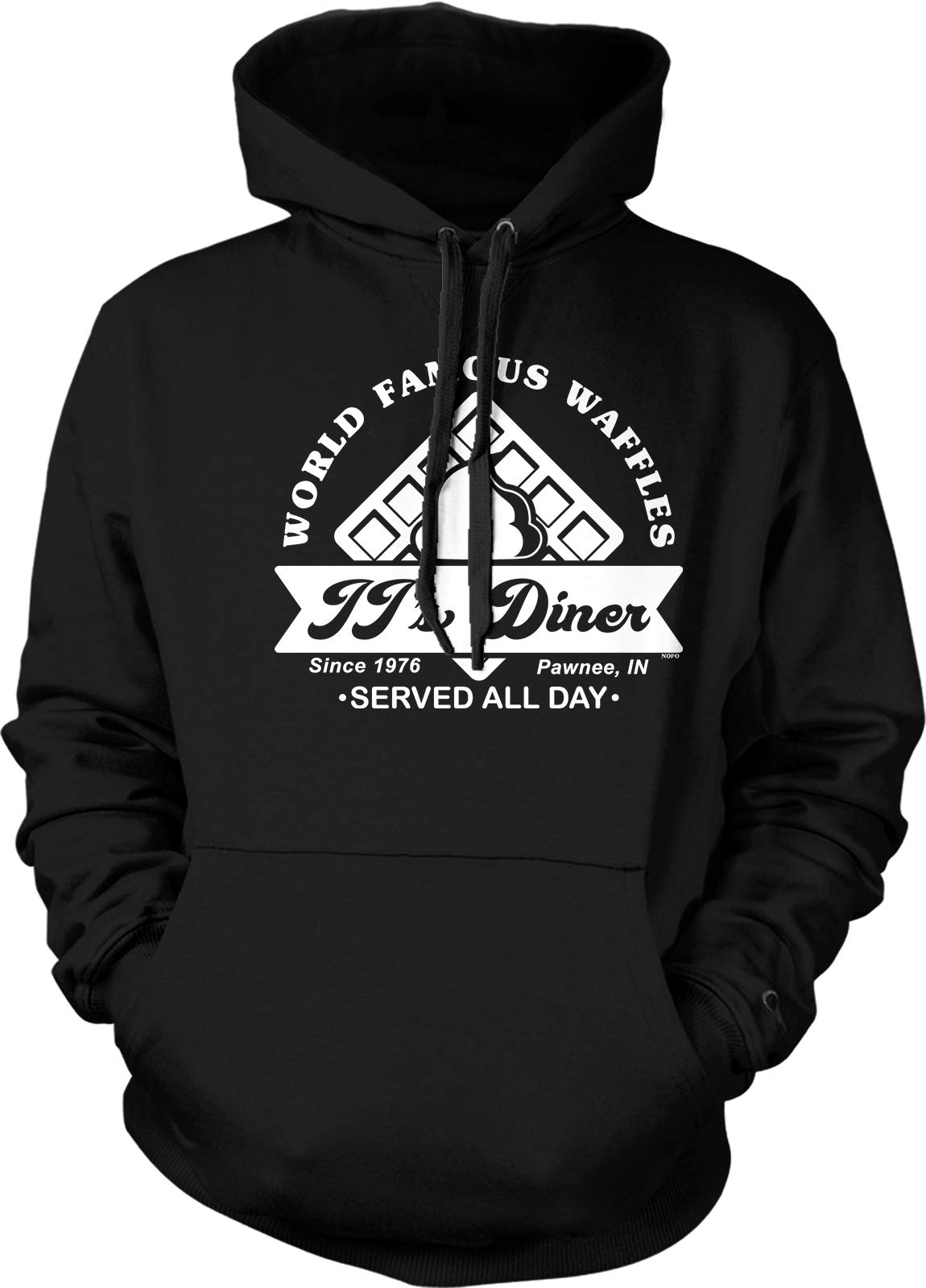 JJ's Diner World Famous Waffles Hooded Sweatshirt | Hoodteez Cozy Pullover Hoodie | Perfect for Breakfast Lovers & TV Show Fans