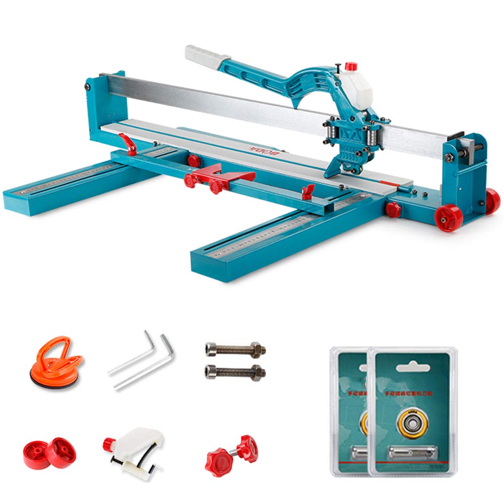 Professional APOE Manual Tile Cutter with Tungsten Carbide Wheels - 32/40/48 Inch Hand Tool for Porcelain & Ceramic Floor Tiles - Perfect for DIY Home Renovation & Professional Tiling Projects