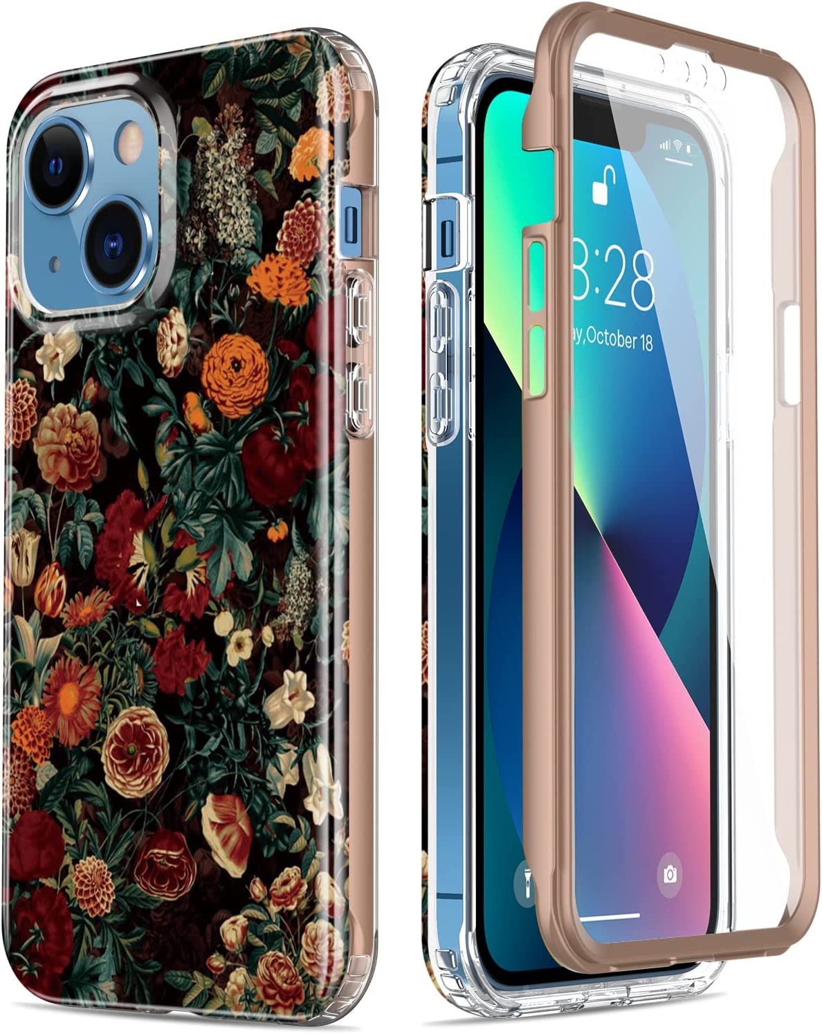 iPhone 13 Mini Case with Built-in Screen Protector - Military Grade Shockproof Rugged Cover for Ultimate Protection | Perfect for Outdoor Adventures, Travel & Daily Use