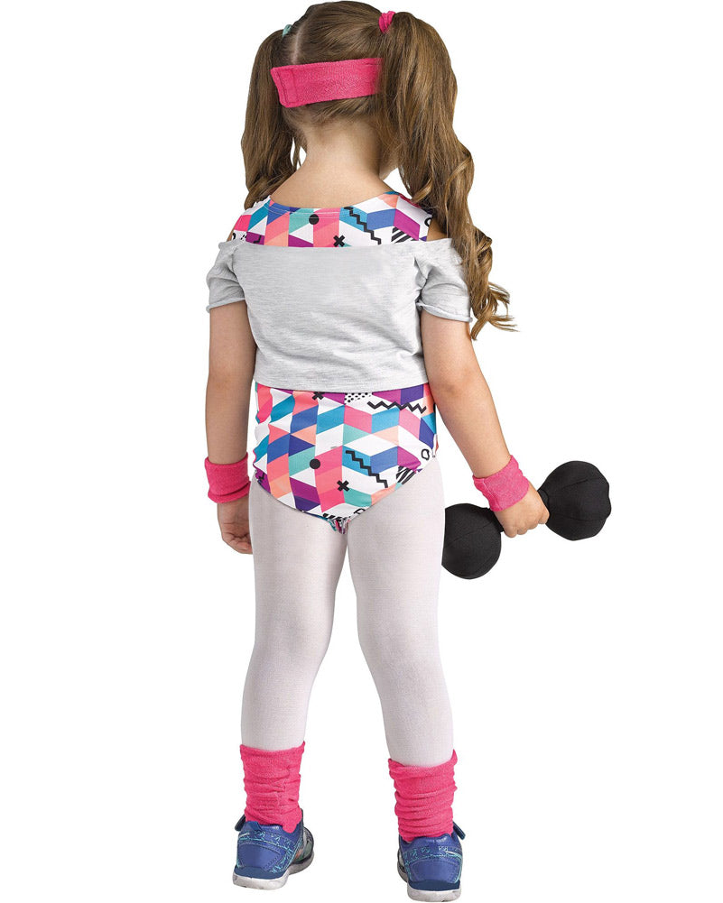 80s Lil Fit Miss Girls Toddler Costume - Vintage 80s Inspired Outfit for Baby Girls - Perfect for Halloween, Dress Up Parties & Photo Shoots