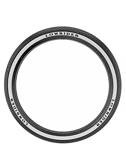 20 x 1.75 Bike Tires - Black/White Sidewall Lowrider Raised Letter HF-120A - Perfect for Cruiser Bikes, BMX, and Urban Commuting