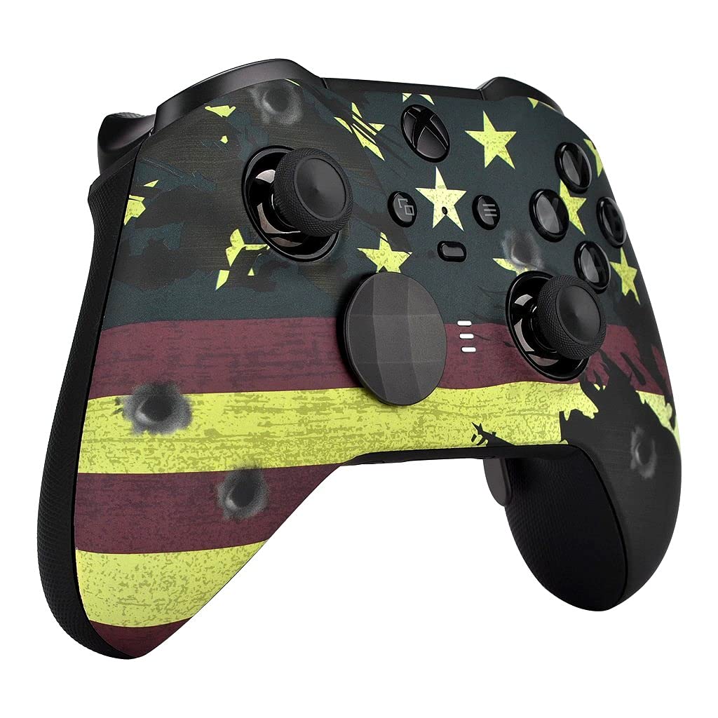 Wordene Elite Series 2 Modded Rapid Fire Controller for Xbox One, Series X|S, PC & Mobile - Enhanced Gaming Performance for FPS, Battle Royale & Competitive Shooters (USA Flag Design) - Perfect for Call of Duty, Fortnite & Apex Legends