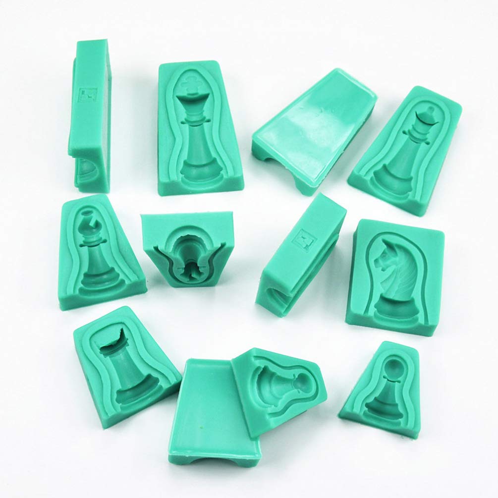 12Pcs 3D Chess Piece Silicone Mold Set for DIY Cake Decorating, Chocolate Making, Candle Wax & Resin Crafts - Perfect for Birthday Parties, Baking Projects, and Creative Gift Making