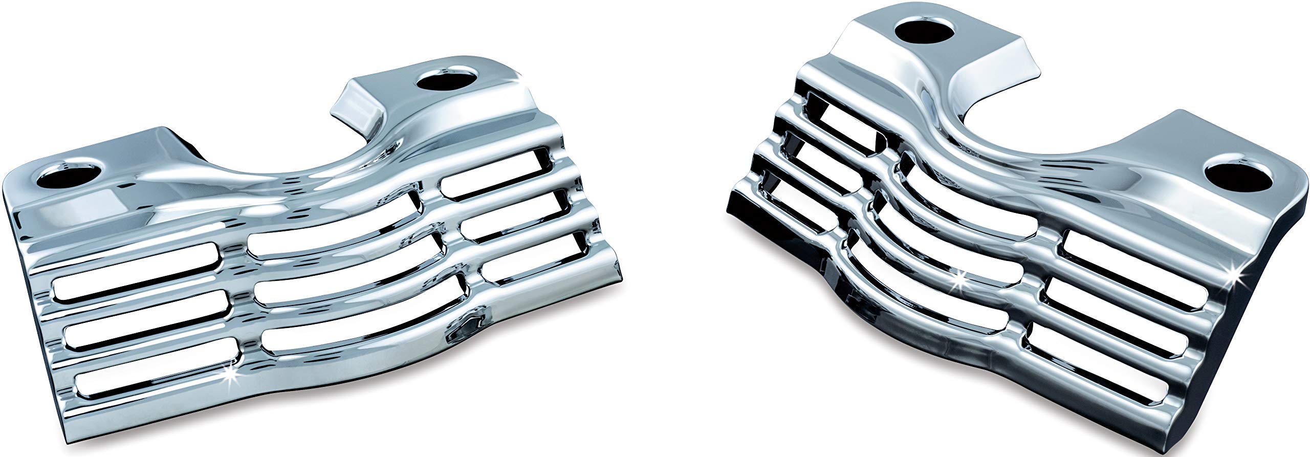 Kuryakyn 7260 Chrome Slotted Head Bolt Covers for Harley-Davidson Motorcycles (1999-2016) - 1 Pair - Motorcycle Accessory Upgrade for Customization & Style Enhancement - Perfect for Bike Shows, Rides & Personalization