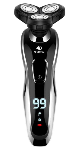 Gbuild Men's Electric Razor - Waterproof Cordless Shaver with 3D Floating Heads for Smooth Shaving - Perfect for Travel, Home & Office Use