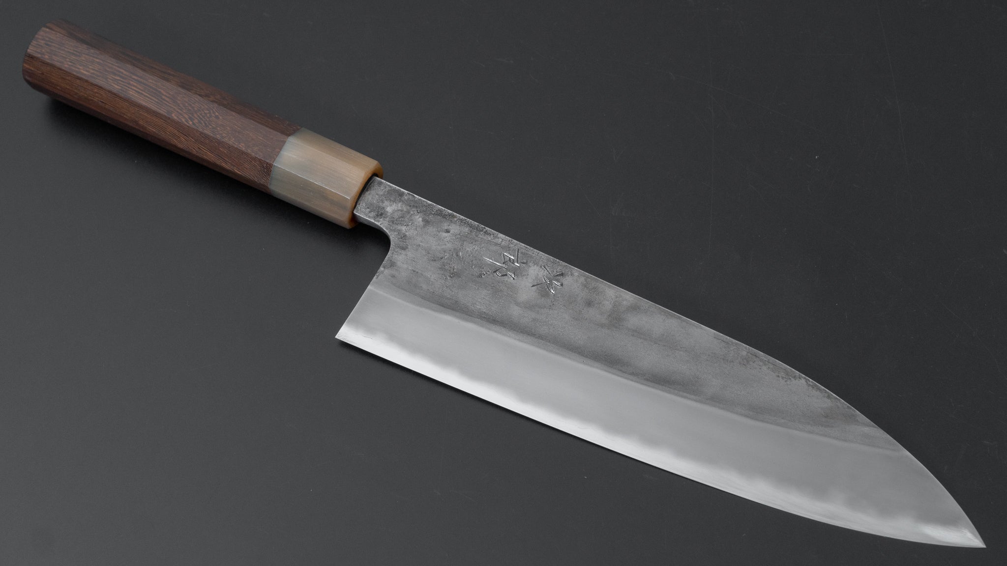 Premium Jiro Tsuchime Wa Gyuto 210mm Japanese Chef Knife with Taihei Tagayasan Handle - Perfect for Sushi, Meat Cutting & Professional Kitchen Use (#490)