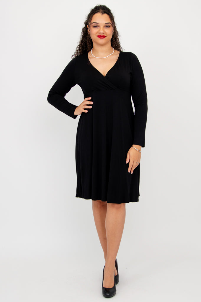 Denver Women's Black Bamboo Dress - Soft & Breathable Summer Dress for Casual Wear, Office & Outdoor Activities