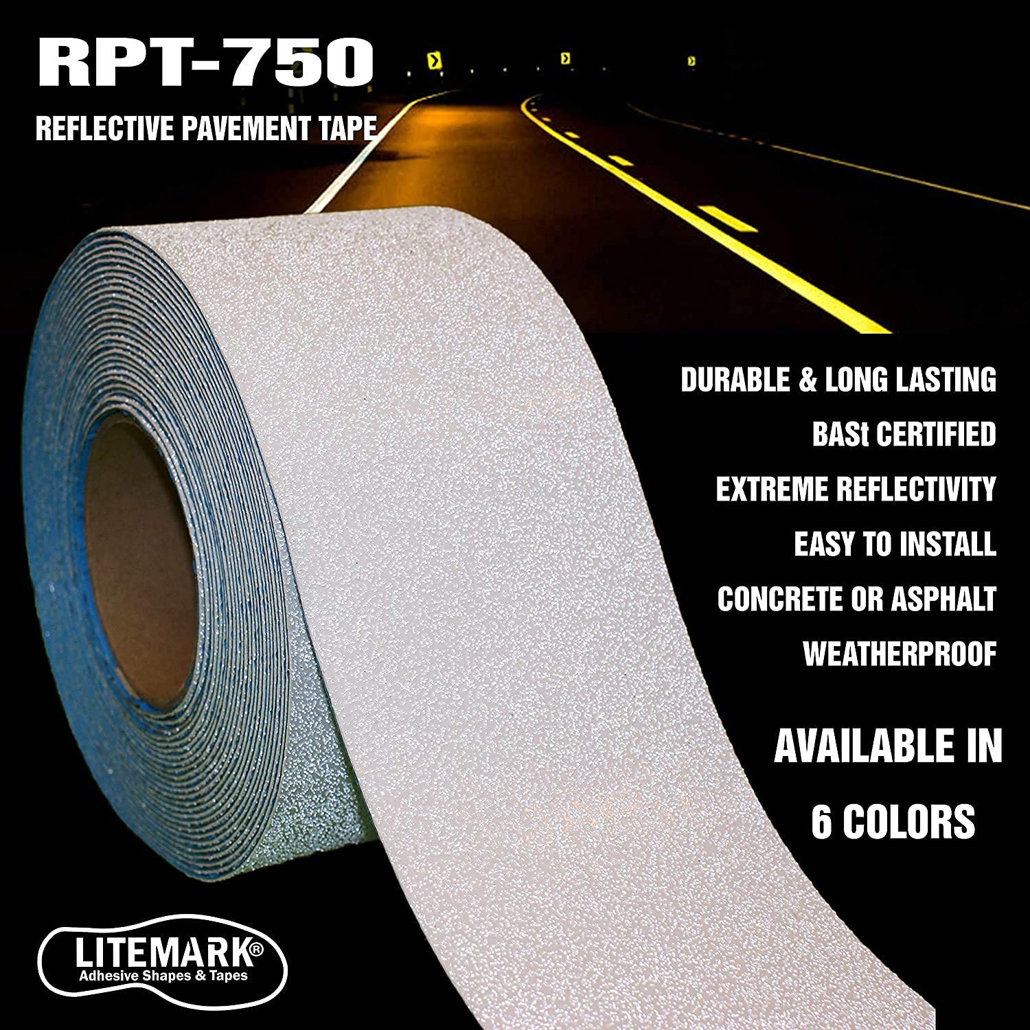 iFloortape DuraMark RPT-750 Orange Reflective Slip-Resistant Pavement Marking Tape – 8