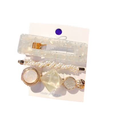 White Pearl Hair Clips