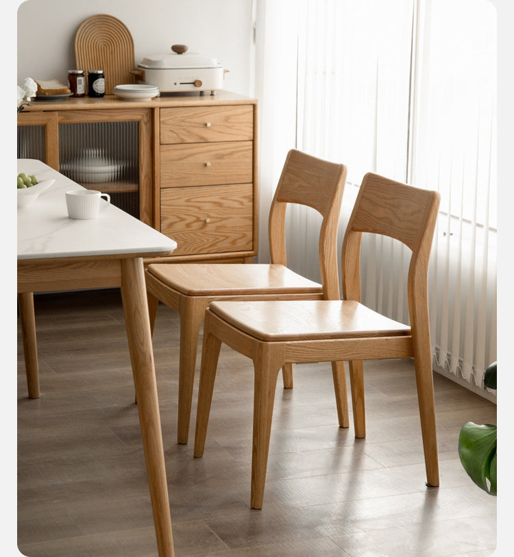 Solid Oak & Ash Wood Stacking Dining Chairs - Heavy Duty & Space-Saving for Restaurants, Events & Home Use