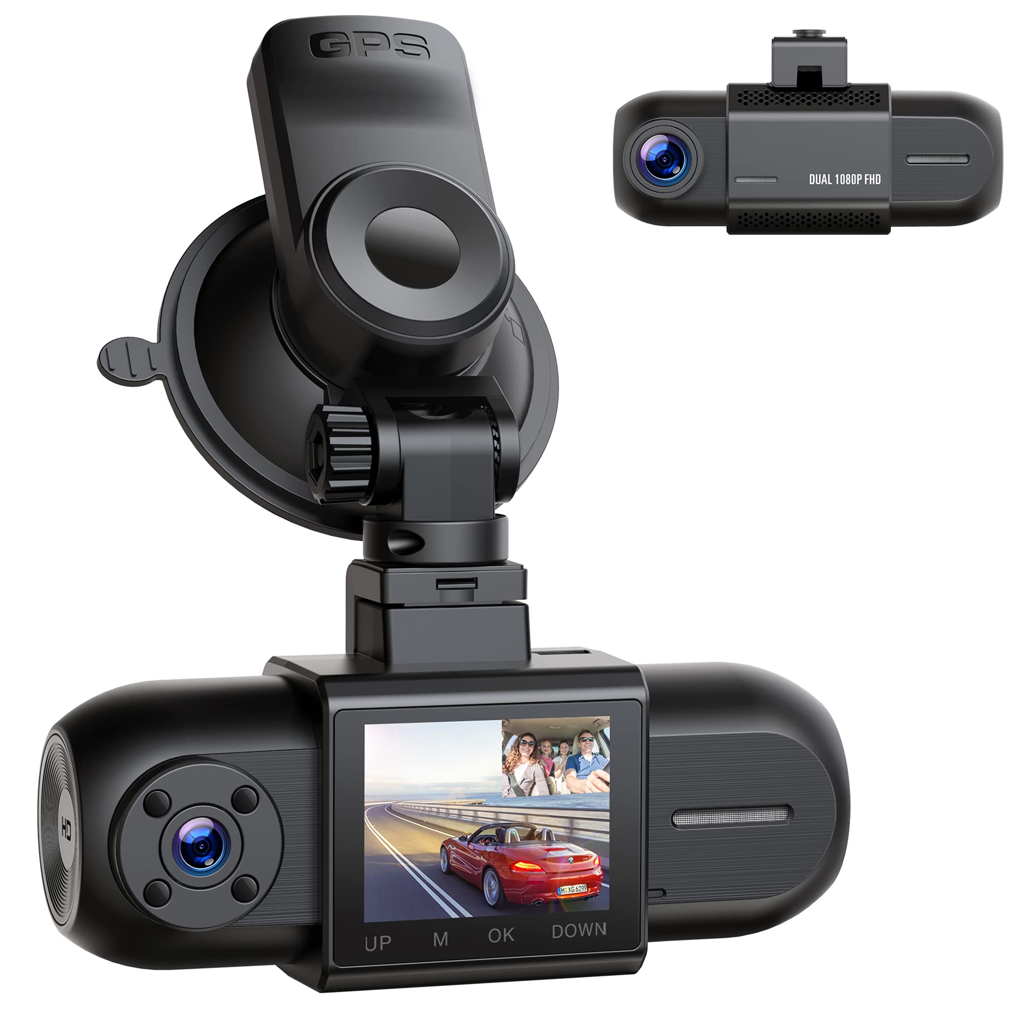 Dual 1080P HD Dash Cam Front and Rear, 1.5