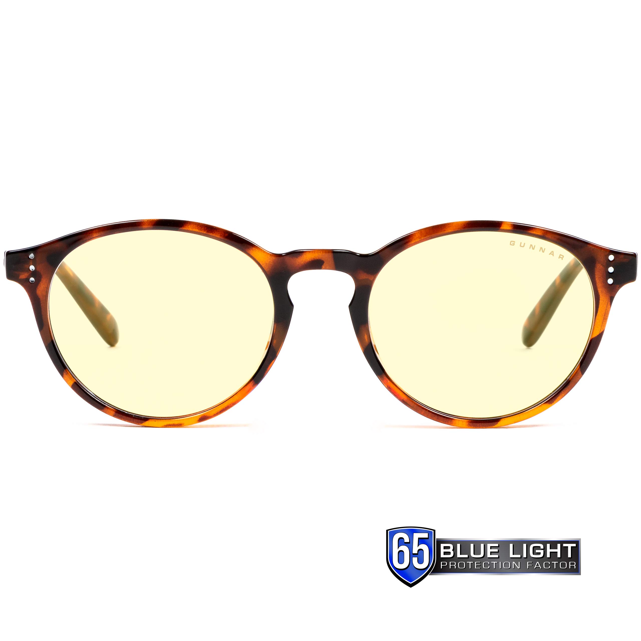 GUNNAR Blue Light Blocking Reading Glasses - 65% Blue Light Protection - Tortoise Frame with Amber Tint +1.5 Power - Perfect for Computer Use, Gaming & Digital Eye Strain Relief