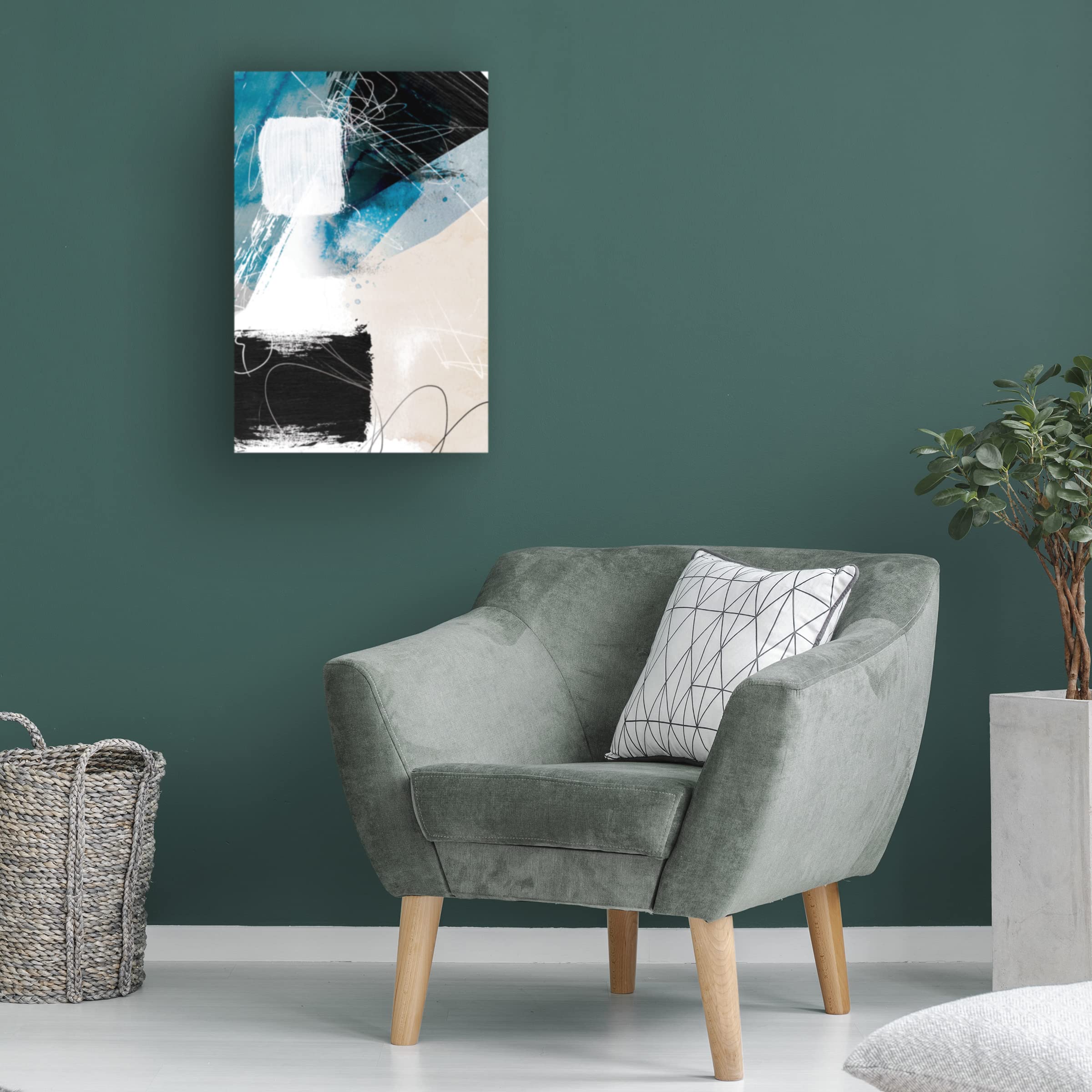 Trademark Fine Art 'Protective Nature 1' Canvas Wall Art by Louis Duncan He - Nature Landscape Painting for Living Room, Bedroom & Office Decor