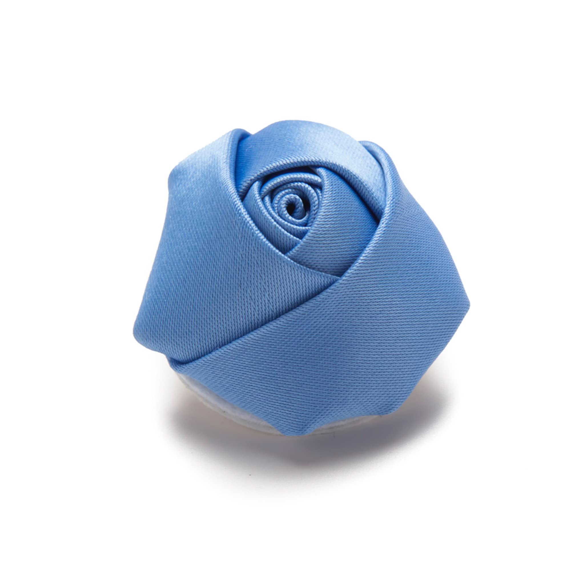 Jacob Alexander Men's Tie, Pocket Square & Rose Lapel Flower 3-Piece Set - Formal Wedding, Prom & Business Attire Accessories