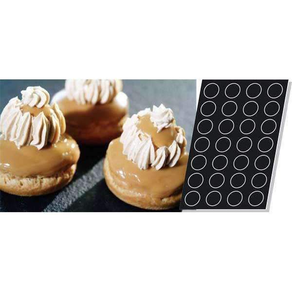 Premium Silicone Baking Mold for Round Eclairs & Choux Pastries - Perfect for Home Bakers, Professional Chefs & Dessert Lovers (Great for Parties, Cafes & Holiday Baking)