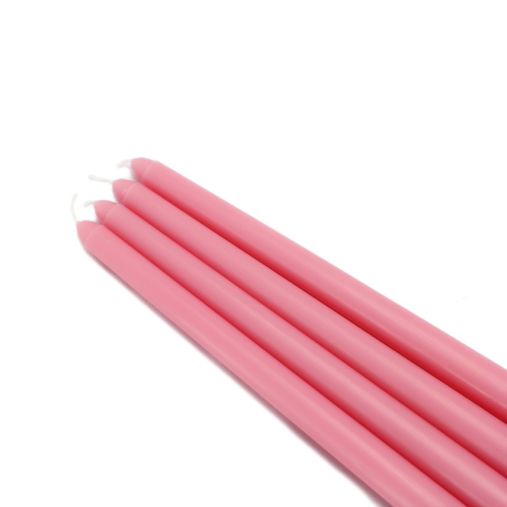 144-Piece 12-Inch Pink Taper Candles for Weddings, Parties & Home Decor – Bulk Pack CEZ-068_12