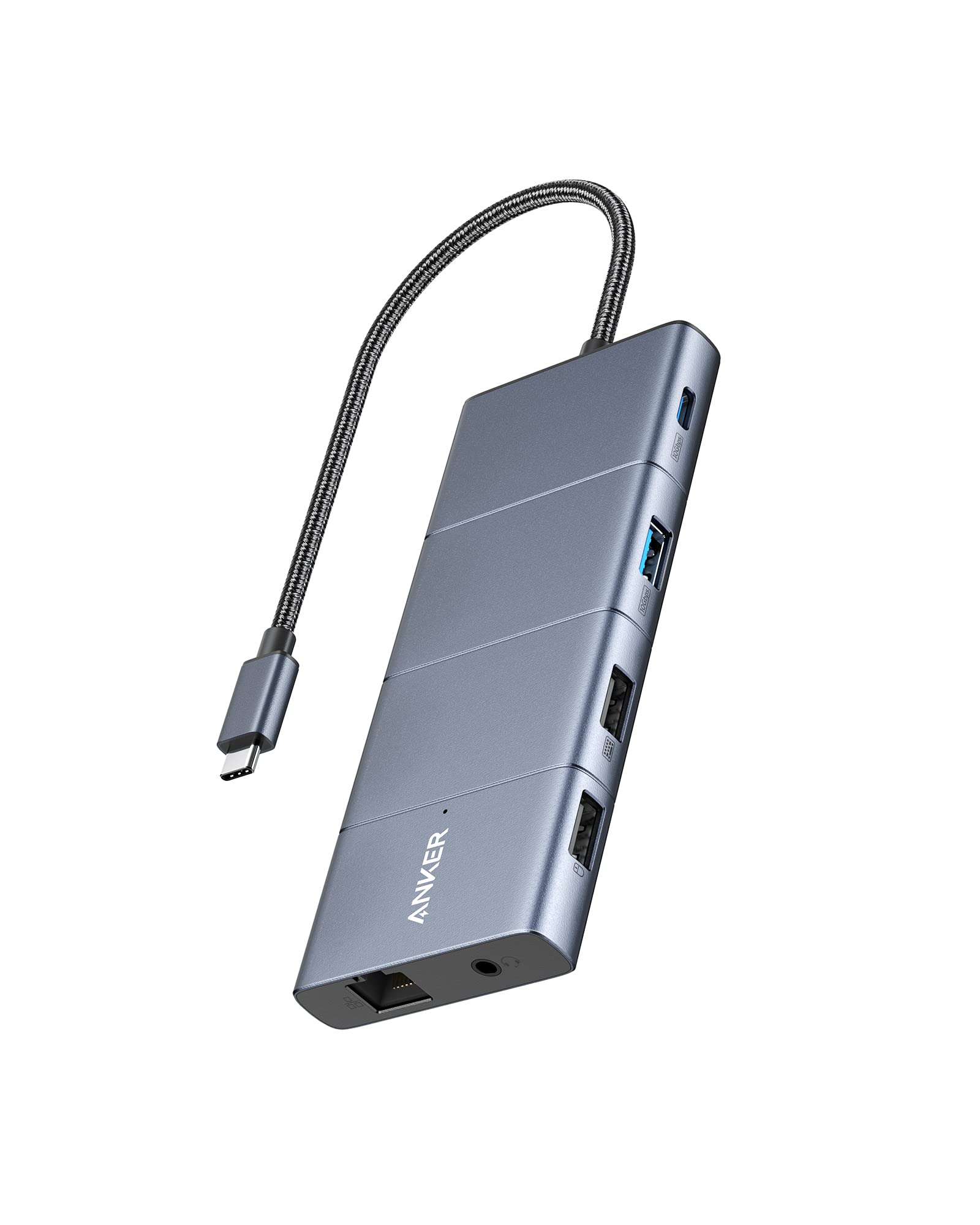Anker 565 11-in-1 USB C Hub with 10Gbps USB-C/USB-A Ports, 4K HDMI & DisplayPort, 100W PD, Ethernet, SD Card Reader - Compatible with Dell XPS, MacBook, iPad Pro (Perfect for Home Office, Gaming & Travel)