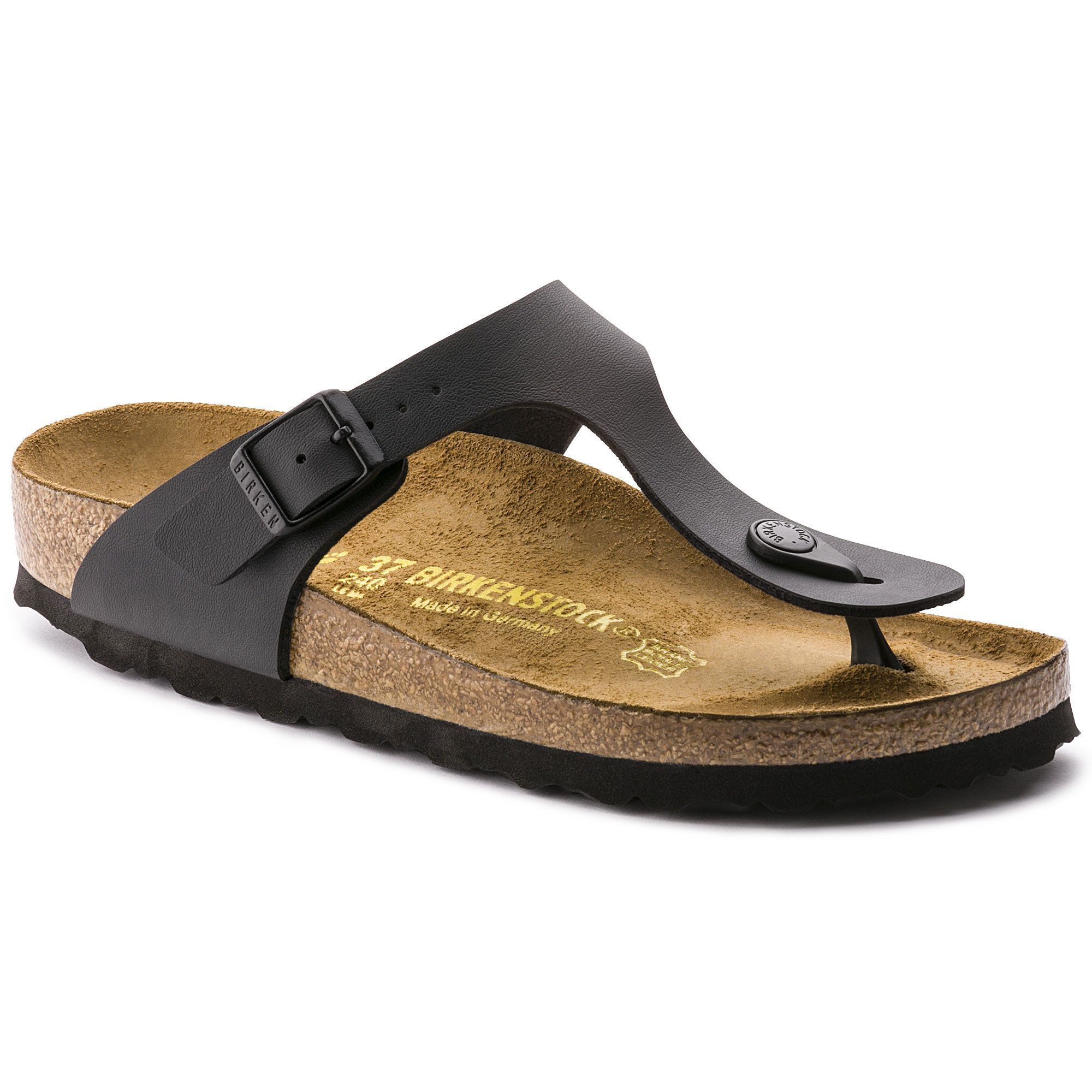 BIRKENSTOCK GIZEH Women's Sandals - Black Birko-Flor Synthetic Upper | Comfortable & Supportive Footbed | Perfect for Casual Wear, Beach, and Summer Outfits