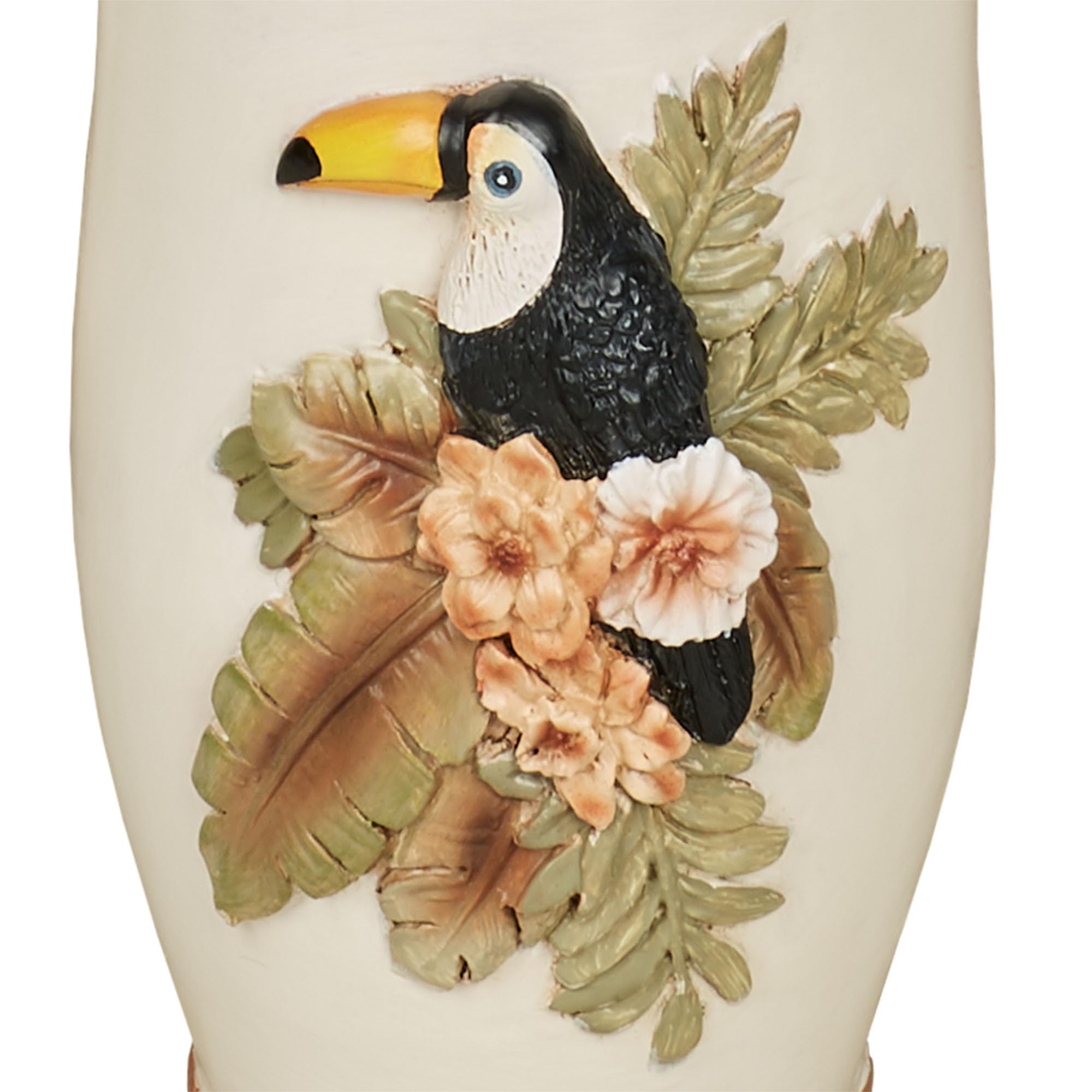 Tropical Bird Soap Dispenser - Cockatoo & Toucan Design Refillable Bathroom Lotion Pump | Perfect for Beach House, Spa, or Jungle-Themed Decor