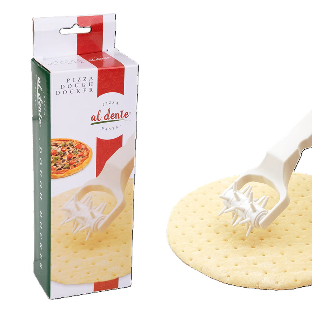 Al Dente Pizza Dough Docker - Professional Pizza Dough Roller for Perfectly Perforated Crust | Ideal for Home Kitchens & Pizzerias | Great for Thin Crust, Neapolitan & Artisan Pizzas