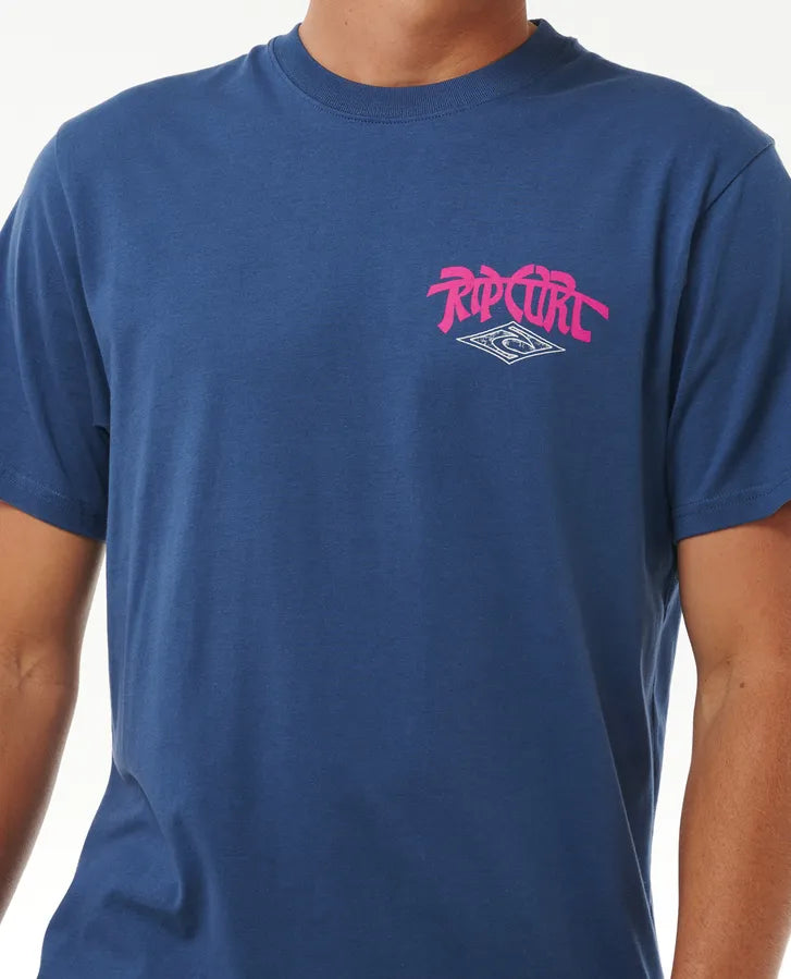 Rip Curl Men's Relaxed Fit California Graphic T-Shirt - Soft Cotton Short Sleeve Tee for Surfing, Beach & Casual Wear