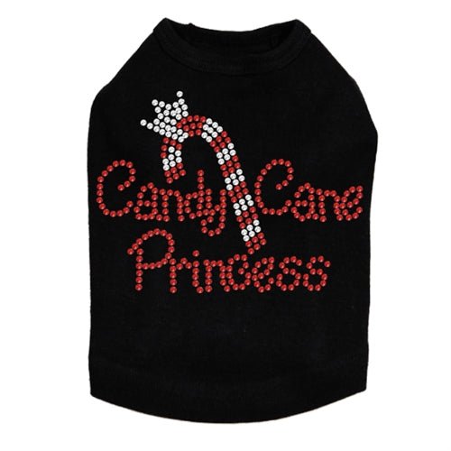 Sparkling Rhinestone Princess Candy Cane Tank Top for Women - Multiple Color Options - Perfect for Christmas Parties, Holiday Events & Festive Celebrations