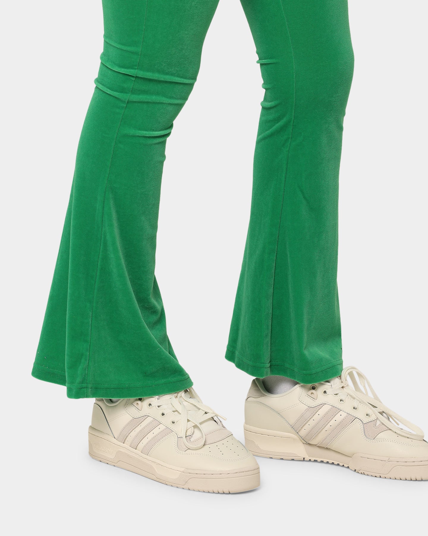 Adidas Women's High Waist Flared Yoga Pants - Stretchy Athletic Leggings for Running, Gym & Lounge - Green