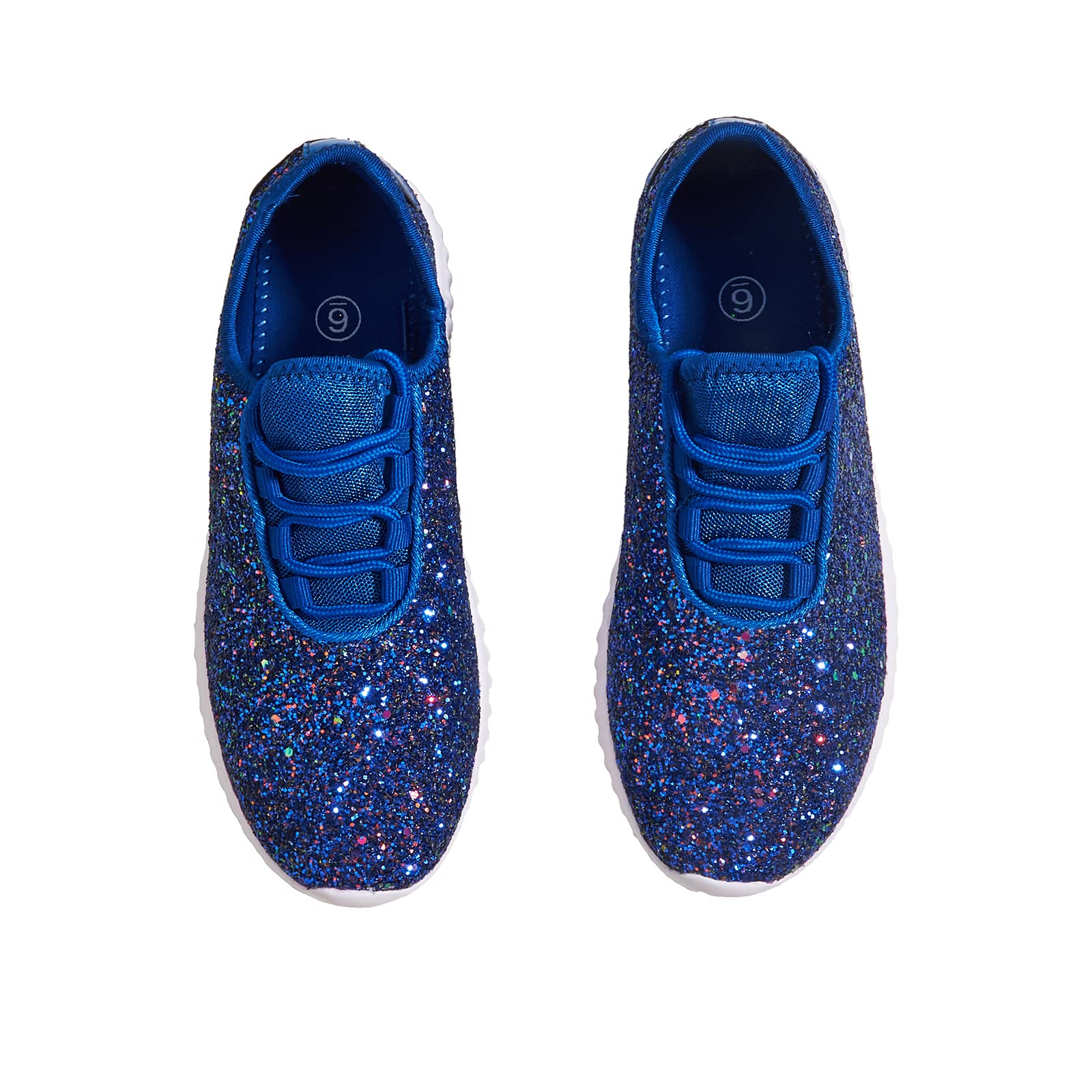K KIP WOK Women's Fashion Glitter Sneakers - Slip On Running Shoes, Lightweight Tennis Walking Shoes for Women | Perfect for Gym, Workout, Casual Wear & Daily Activities