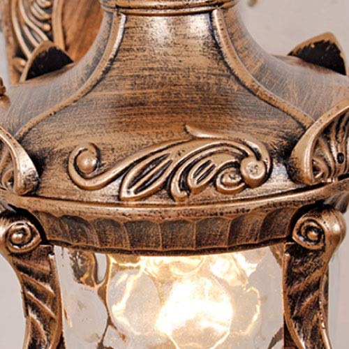 Black Waterproof Outdoor Wall Sconce Light Fixture with Hammered Glass Shade - E27 Porch Lantern for House, Garden & Patio - Rustproof & Weatherproof for Indoor/Outdoor Use - Perfect for Entryway, Backyard & Pathway Lighting