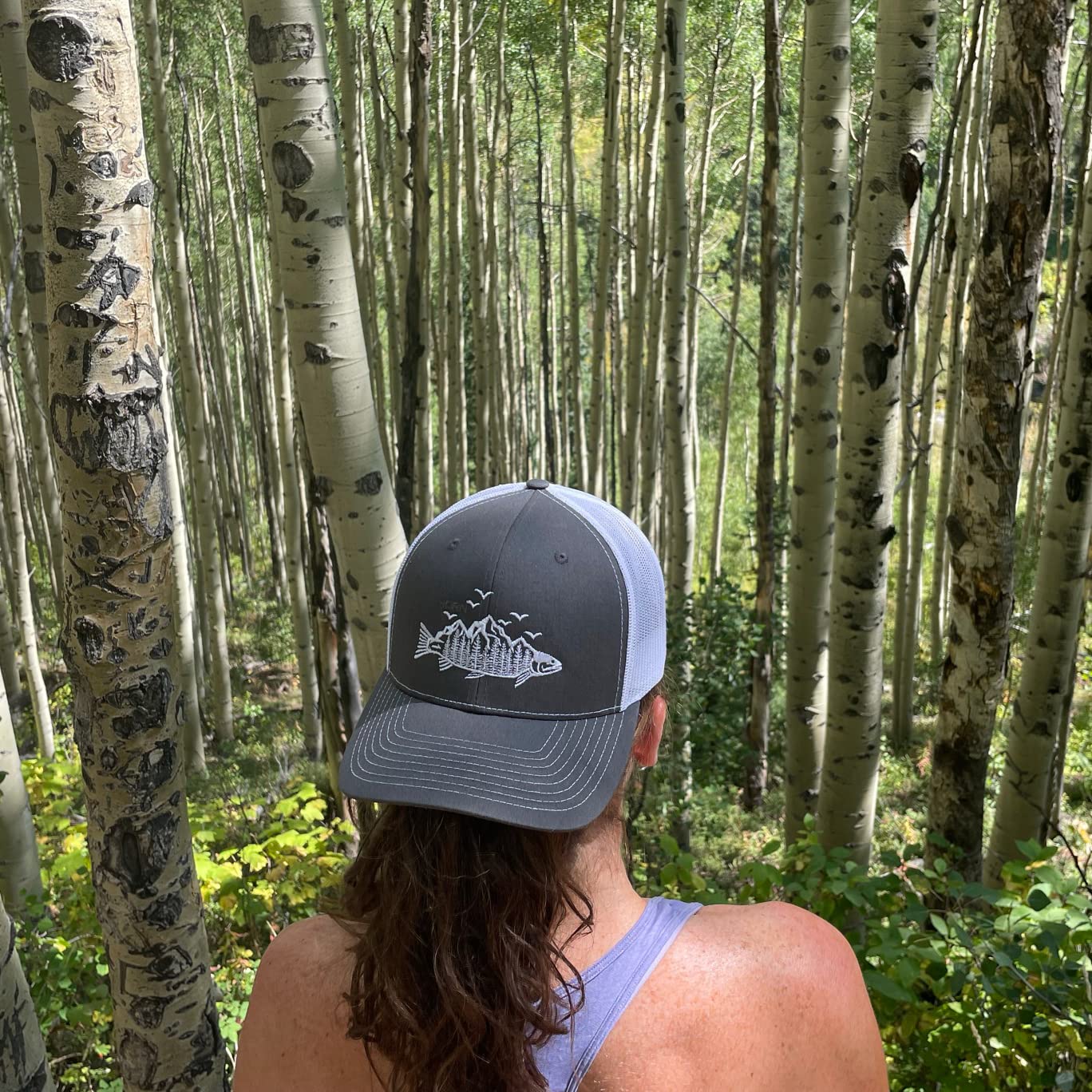 Trendy Trucker Hat - Trout Design for Outdoor Fishing & Casual Wear | Perfect for Hiking, Camping & Summer Adventures