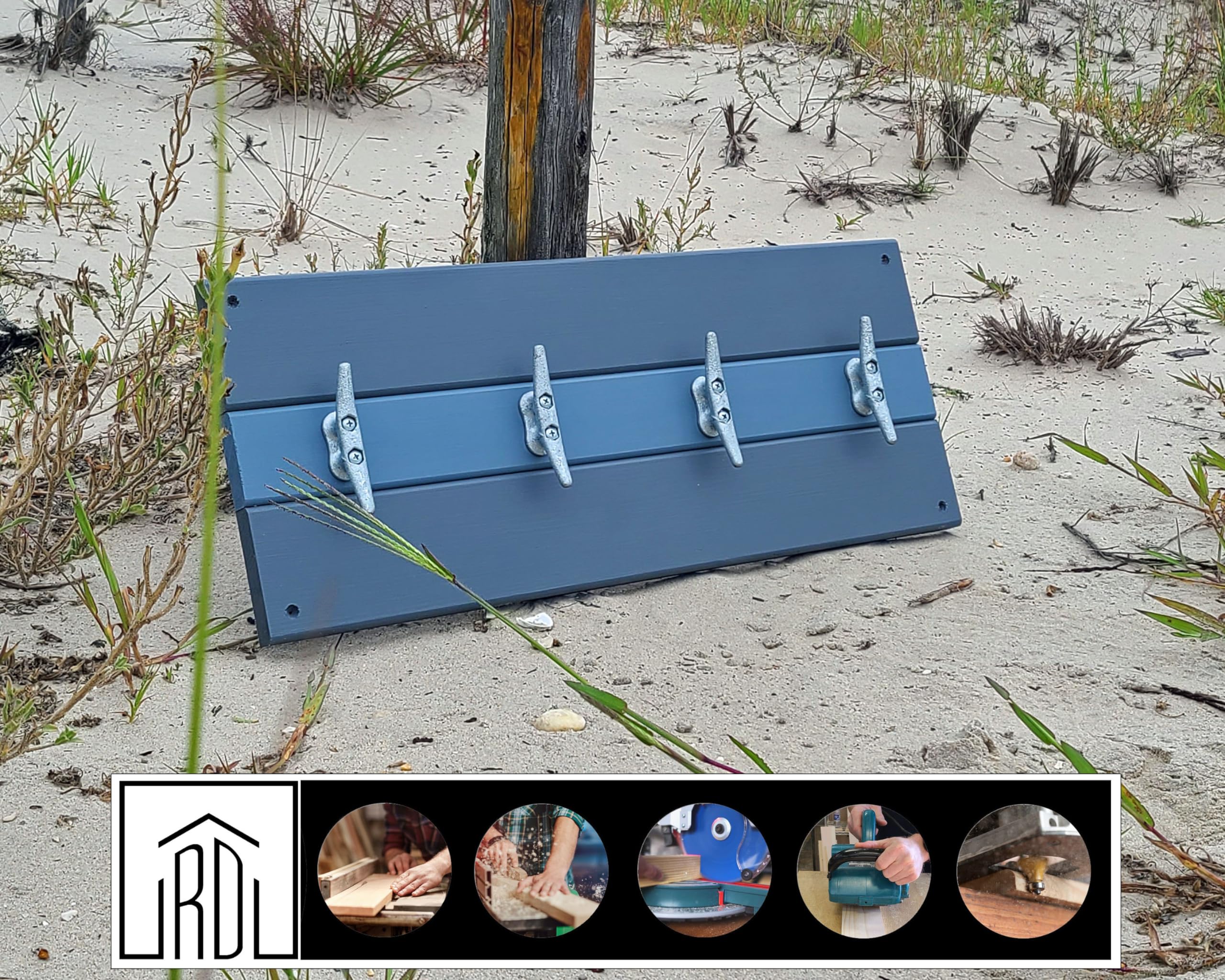 Nautical Towel Hook - Boat Dock Cleat Wall Decor for Bathroom & Beach House - Handmade in USA | Coastal Home Decor