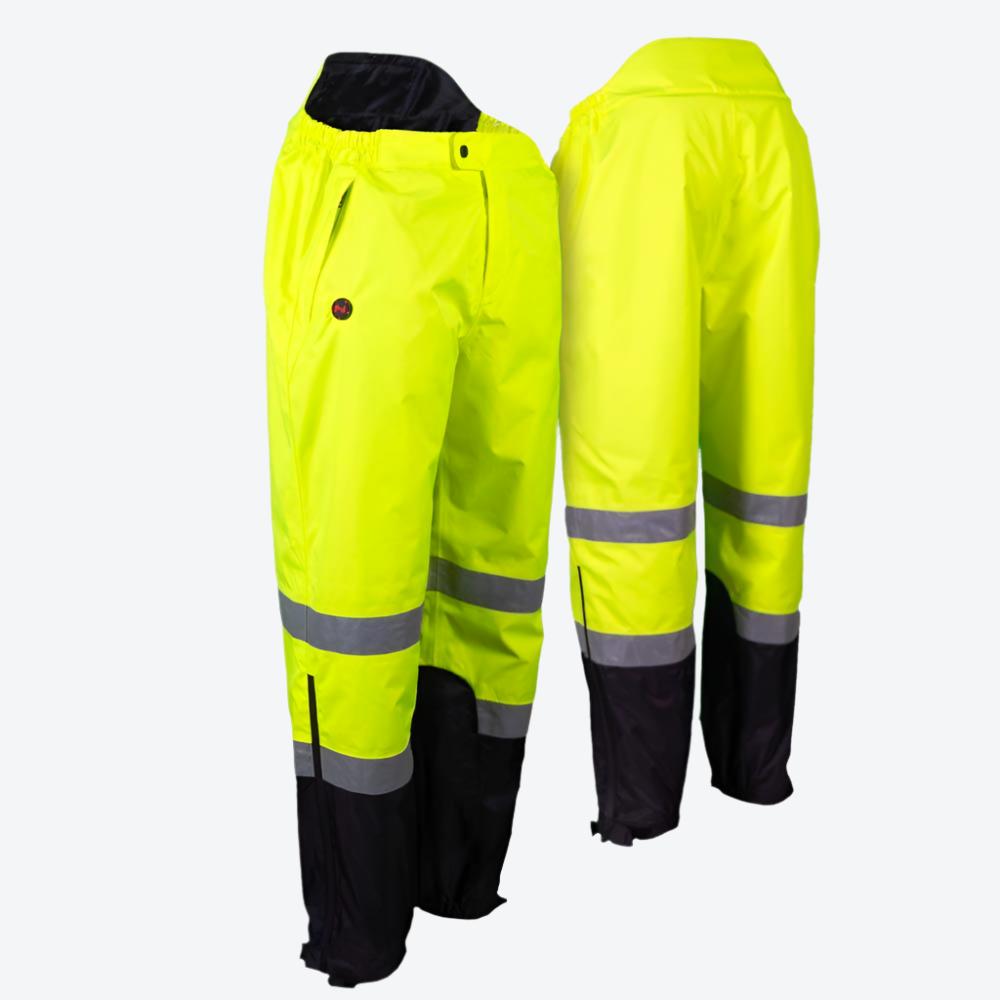 ANSI Certified Hi-Vis Heated Waterproof Pants for Outdoor Work & Winter Sports - Stay Warm & Visible in Cold Weather