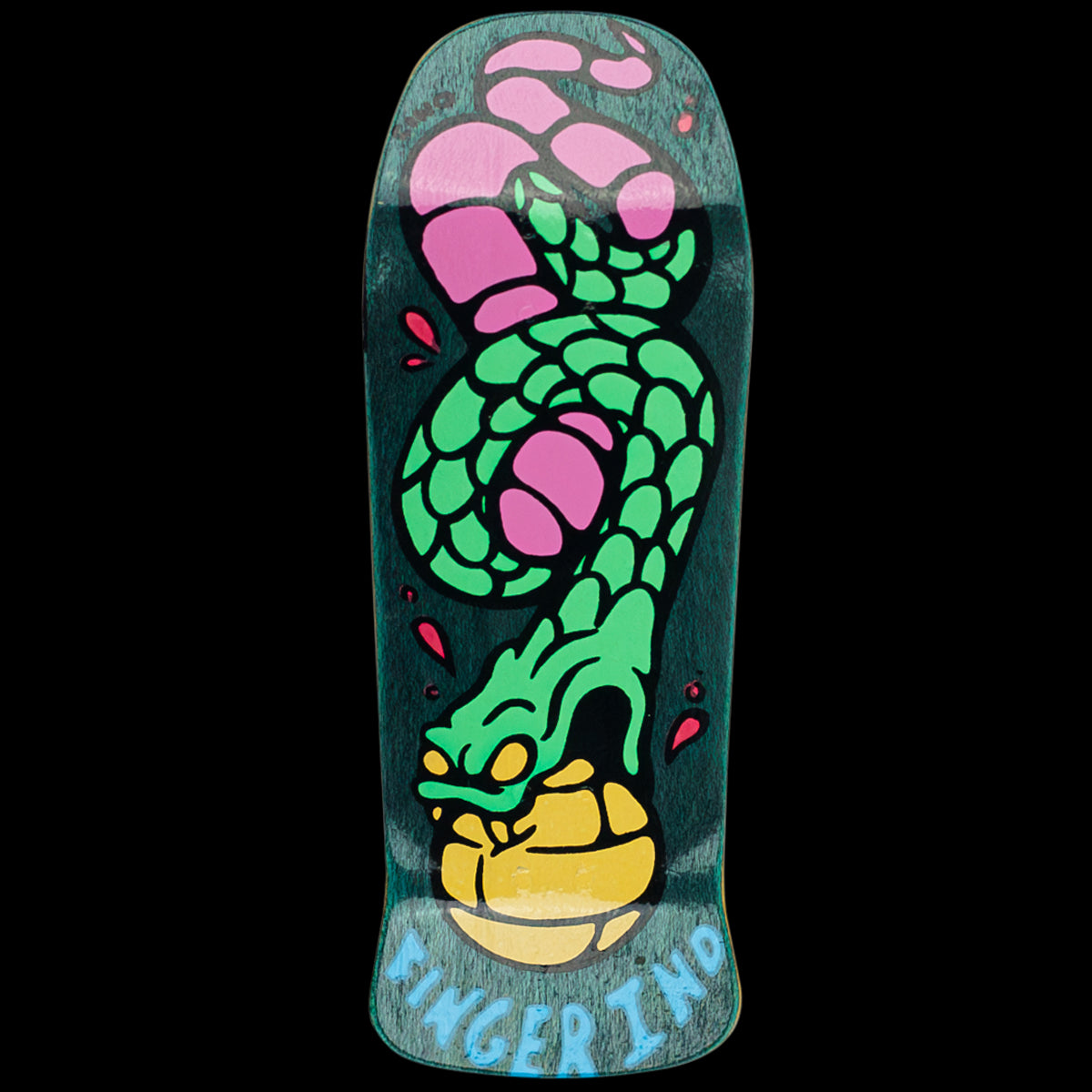 Finger Industries x CINO Professional Fingerboard Deck - Snake Graphic Design for Finger Skateboarding | Perfect for Skateboard Enthusiasts & Collectors | Indoor Skate Tricks & Street Style Practice